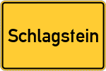 Place name sign Schlagstein