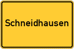 Place name sign Schneidhausen