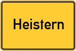 Place name sign Heistern