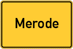 Place name sign Merode