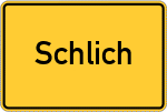 Place name sign Schlich, Kreis Düren