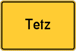 Place name sign Tetz