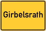 Place name sign Girbelsrath