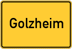 Place name sign Golzheim