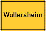 Place name sign Wollersheim