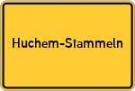 Place name sign Huchem-Stammeln