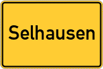 Place name sign Selhausen