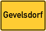Place name sign Gevelsdorf