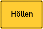 Place name sign Höllen