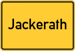 Place name sign Jackerath