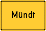 Place name sign Mündt