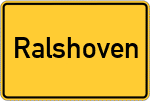 Place name sign Ralshoven