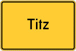 Place name sign Titz
