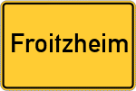 Place name sign Froitzheim