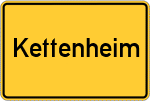 Place name sign Kettenheim