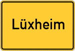 Place name sign Lüxheim