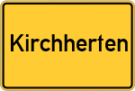 Place name sign Kirchherten