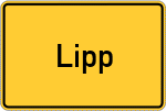 Place name sign Lipp, Kreis Berghein, Erft