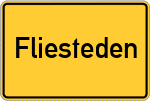 Place name sign Fliesteden