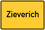 Place name sign Zieverich, Erft