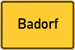 Place name sign Badorf