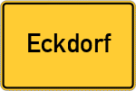 Place name sign Eckdorf