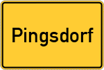 Place name sign Pingsdorf