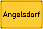 Place name sign Angelsdorf