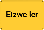 Place name sign Etzweiler