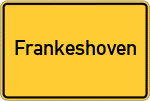 Place name sign Frankeshoven