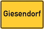 Place name sign Giesendorf
