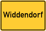 Place name sign Widdendorf