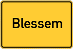 Place name sign Blessem