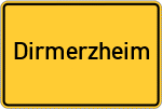 Place name sign Dirmerzheim