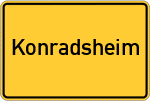Place name sign Konradsheim