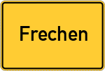 Place name sign Frechen