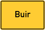Place name sign Buir, Rheinland
