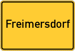 Place name sign Freimersdorf, Rheinland