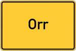 Place name sign Orr