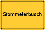 Place name sign Stommelerbusch