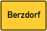 Place name sign Berzdorf