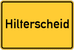 Place name sign Hilterscheid