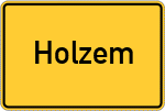 Place name sign Holzem, Eifel