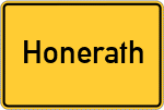 Place name sign Honerath