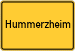 Place name sign Hummerzheim