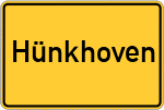 Place name sign Hünkhoven