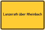 Place name sign Lanzerath über Rheinbach