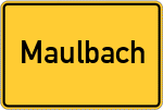 Place name sign Maulbach