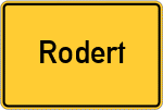 Place name sign Rodert