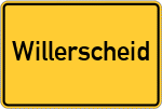 Place name sign Willerscheid